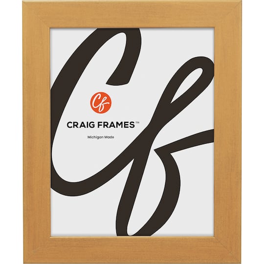 Craig Frames Bauhaus 125 Distressed Gold Picture Frame